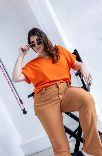 Pantalones de bengalina elastizada sales