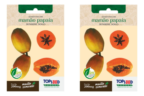 2 Sementes Mamão Havaí Papaia Topseed