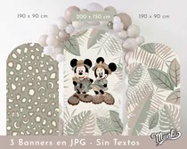 Comprar Kit Imprimible Banner Mickey Y Minnie Safari Imagen Jpg X 3
