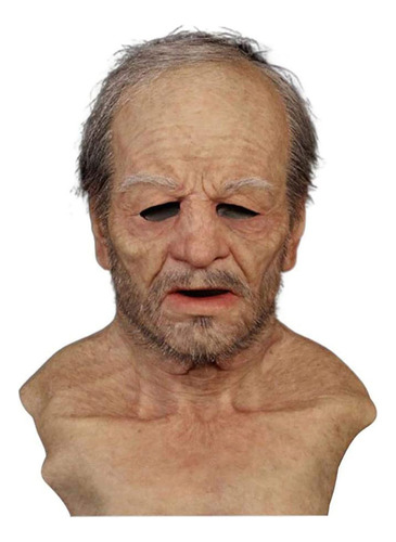Capa Facial De Látex Para Idosos De Halloween, Vestido Chiqu