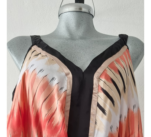 Blusa Hombros Descubiertos Bluson Satin Mujer Talla S - M
