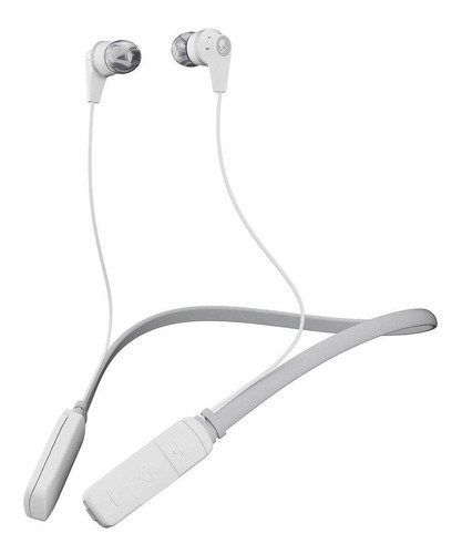 Audífonos gamer inalámbricos Skullcandy Ink'd Wireless white y gray con luz LED