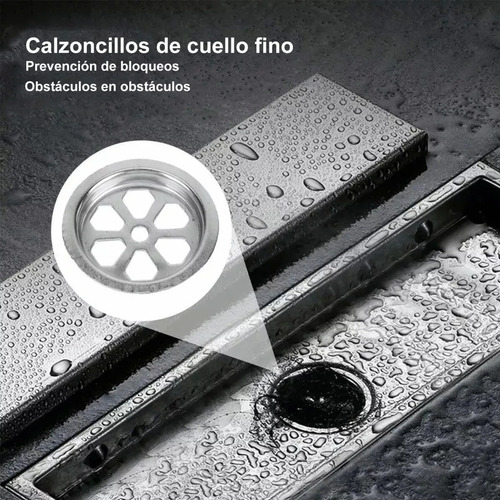 Coladera De Acero Inoxidable Invisible Desagüe Lineal 10x60