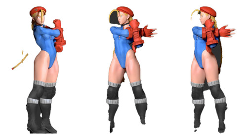 Action Figure Gambody Stl Blue Cammy - Street Fighter