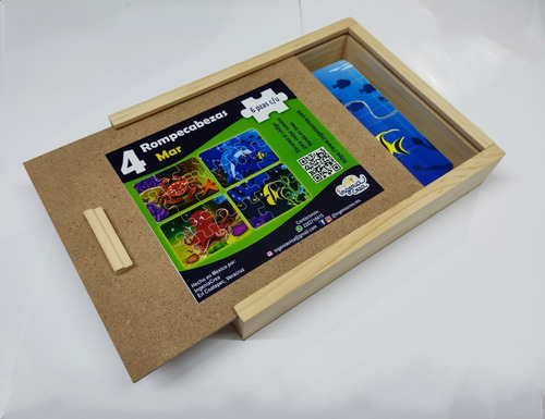 Imagen 4 de 9 de Rompecabezas De Madera Para Niños X 4 Ingeniacrea 6 Pzas C/u