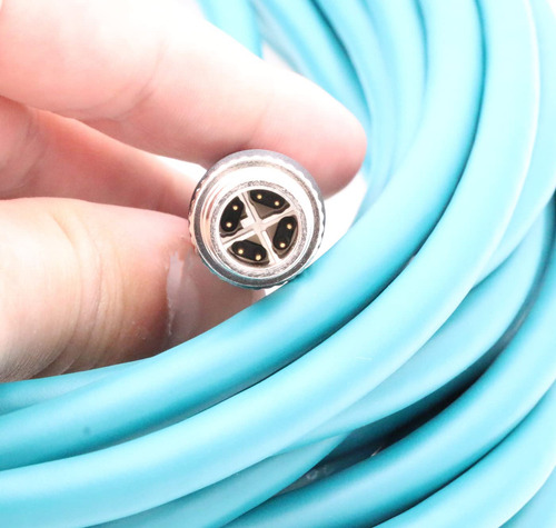 Cable M12 Ethernet De 8 Pines Rj45 Blindado Cat7e Con Codifi