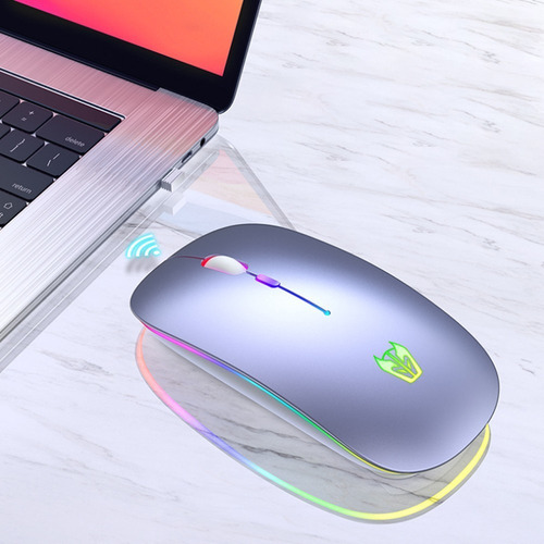 Imagen 5 de 6 de Ratón Mouse De Juego Inalámbrico Recargable Con Led