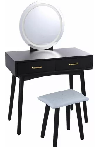 Espejo Para Maquillaje Tocador Mesa Luz Led Recargable Dama