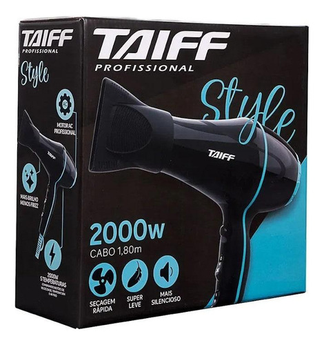 Secador De Cabelo Taiff Style 2000w - Preto - 110v