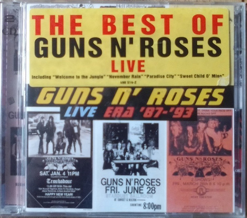 Cd Doble (2 Cd) Clasico Del Rock Gun´s And Roses Live 87-93