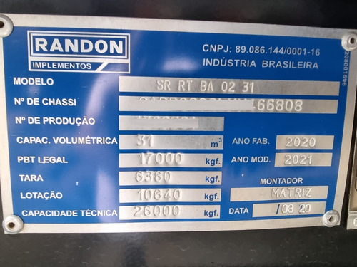 Imagem 7 de 15 de Rodocaçamba Com Doly Randon Ano 2020/2021 Impecável