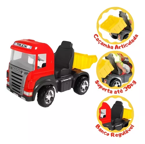 Carrinho Caminhão Caçamba Brinquedo Grande Super Truck 58cm