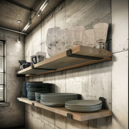 Estante Madera Industrial 150 X 30 Repisa Unico En 30 Mm Varios