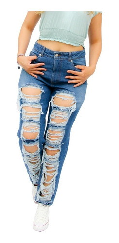 Jeans Mom Holgados Y Rasgados Michaelo Jeans Ref6403-03