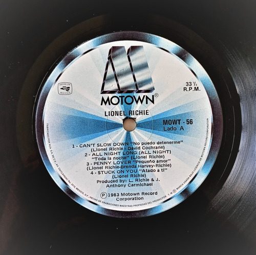 Lionel Richie Lp Cant Slow Down (Usado)