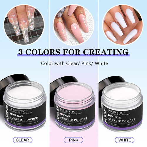 Kit De Uñas Acrílicas Para Principiantes: Juego De Polvo Y L
