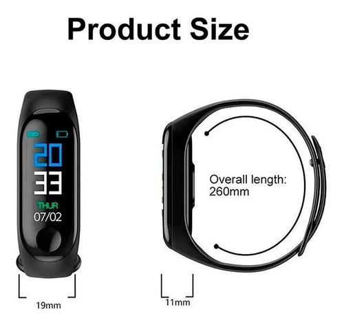 Reloj de pulsera digital M3 Smart Band Smart Health