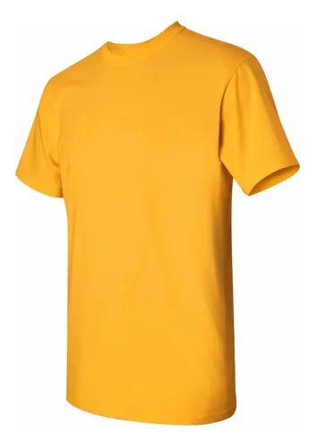 comprar Remera Lisa Amarilla - Unisex Algodon - Cuello Redondo Moda