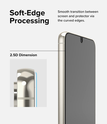 Imagen 8 de 10 de Vidrio Templado Para Samsung S23 Ringke Pack X2 Screen Glass