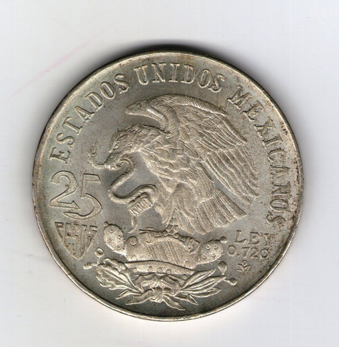 Mexico Moneda De Plata 1968 25 Pesos P#479.1 - Olimpiadas