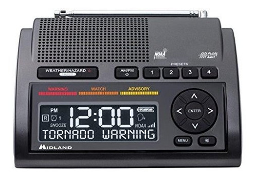 Midland Consumer Radio Weather Radio All Hazard Radio Gray W