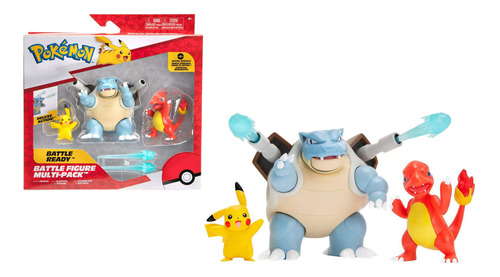 Figura Pokemon Battle Multipack Pikachu Blastoise Charmeleon