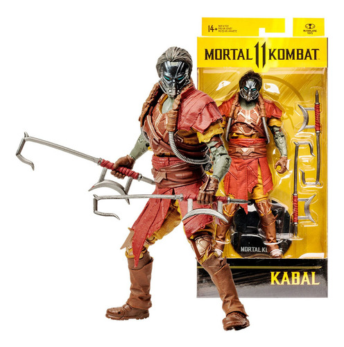 Figura De Acción Mcfarlane Mortal Kombat Kabal Rapid Red De