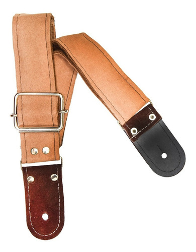 Strap Tahali Kidam Suede Color A Para Bajo O Guitarra Color Natural Café