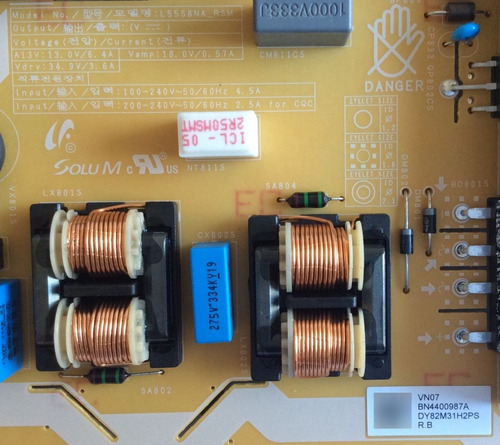 Fuente Samsung Bn44-00987a / L55s8na R5m / Modelo Qn55q80ra (Usado)