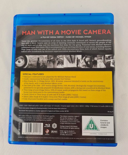 Bluray Um Homem Com Uma Câmera Vertov Região B Importado