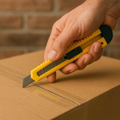 Kit Estilete De Plástico Startools Com Refil Lâminas Aço Car