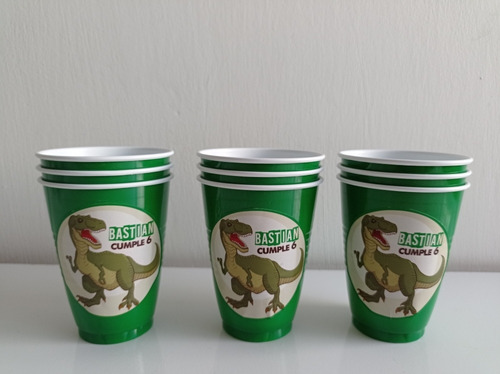 Dinosaurios Vasos Personalizados Cumpleaños Decoración 