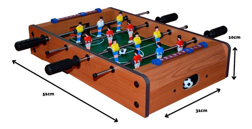 Futbolito De Mesa Portátil De Madera - Diversiones Bago