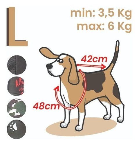 Imagen 2 de 4 de Mochila Para Perros Mochichunis Talle L Hasta 6 Kg
