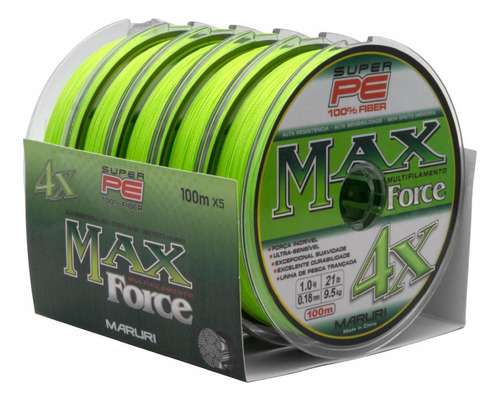 Multifilamento Maruri Max Force 4x Bobina 500 Mt Continuos