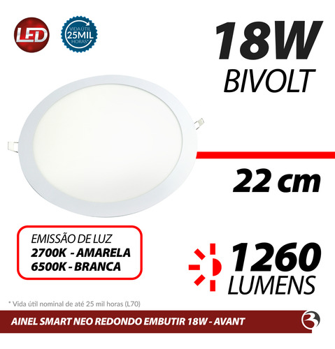 Kit 5 Painel Plafon Embutir Led Neo Google Alexa Echo Avant