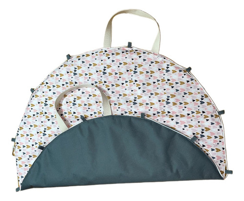 Playmat De Juego Para Bebés Impermeable Y Acolchada Bolso Corazones