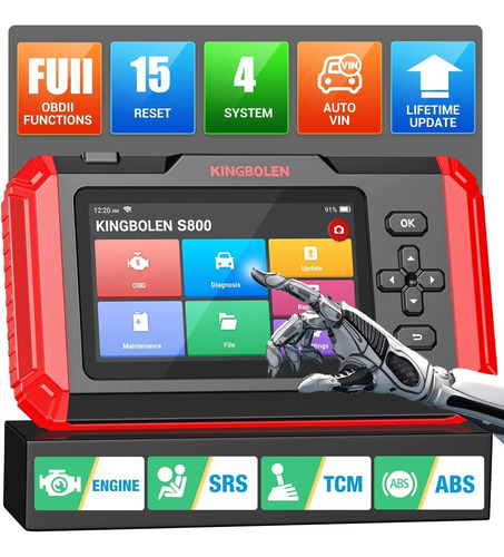 Kingbolen S800 Obd2 Diagnóstico Escáner Abs Srs Epb Sas Tpms