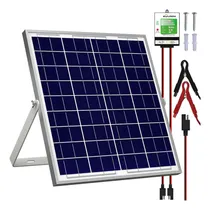 Comprar Panel Solar 20w Kit Cargador Panel Solar Carga Lenta Y Cont