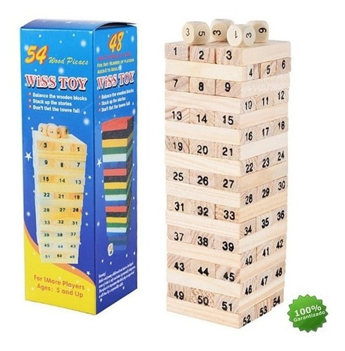 Jenga Madera 48 Piezas Juego Juguete Diversion 