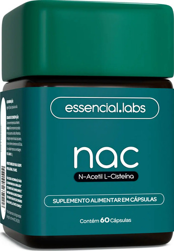 NAC 600mg - Fórmula Exclusiva com Máxima Concentração e Pureza - 60 Cápsulas