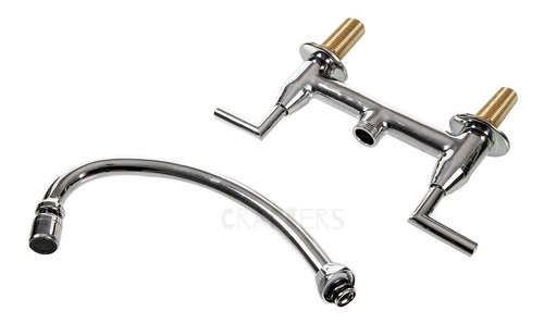 Grifo De Cocina Aqualaf Doble Comando - Aukan - Sobremesada