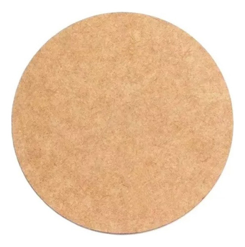 Kit Com 50 Bolachas 10cm X 10cm Mdf Crú Círculo