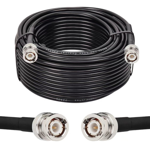 Mookeerf Cable Coaxial Bnc Macho A Bnc Macho De 100 Pies, Ca