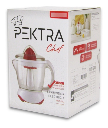Imagen 7 de 10 de Exprimidor Electrico Jugo Citricos Juguera Pektra 1 Litro