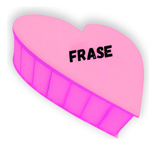 Caja Corazon Divina Creacion 14 Febrero San Valentin Personalizada color rosa frase personalizado