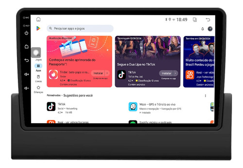 Multimidia Fiorino 9p Qled Android Carplay 2gb 32gb