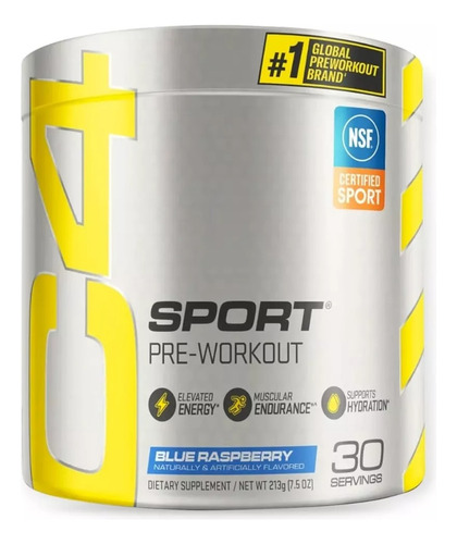 Pre Entreno C4 Sport 30 Servicios Blue Raspberry - Cellucor