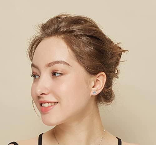 Pendientes De Tuerca De Moissanita, 1 Ct Color Df Corte Idea