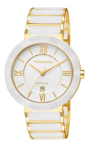 Relógio Technos Dourado Feminino Ceramic 2015bv/4b